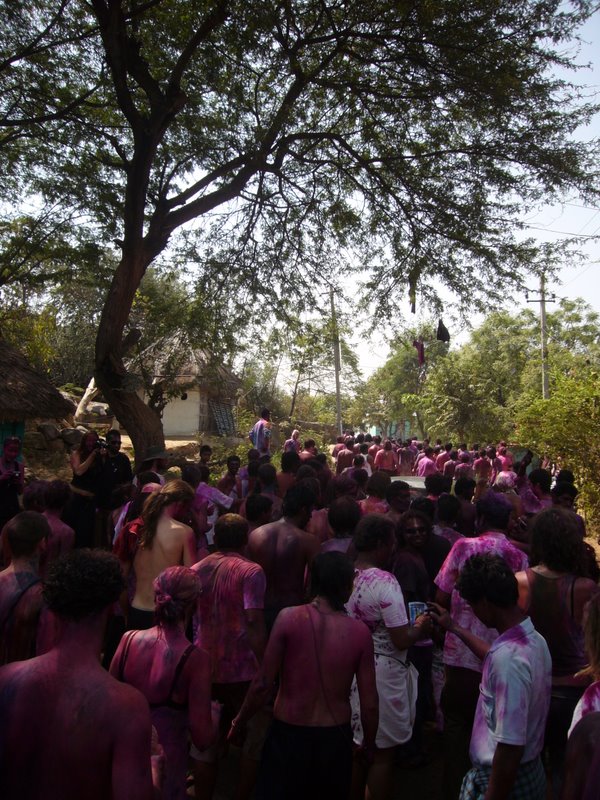 It was quite a procession, with a band somewhere at the front.